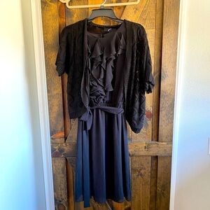 - Cute black dress with black cropped sweater by GNW